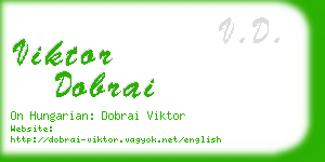 viktor dobrai business card